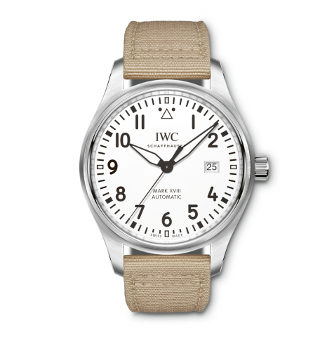 replica IWC - IW3270-17 Pilot's Watch Mark XVIII Silver / Canvas watch