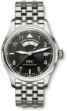 replica IWC - IW3251-06 Pilot's Watch Spitfire UTC Stainless Steel / Black / Bracelet watch