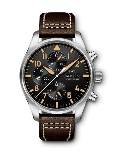 replica IWC - IW3777-20 Pilot's Watch Chronograph Stainless Steel / 20th Anniversary Watches of Switzerland watch