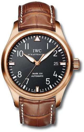 replica IWC - IW3255-15 Pilot's Watch Mark XVI Rose Gold / Black / Mercer watch