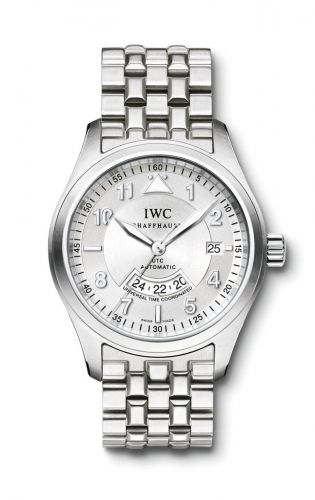 replica IWC - IW3251-12 Pilot's Watch Spitfire UTC Stainless Steel / Silver / Bracelet watch - Click Image to Close