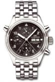 replica IWC - IW3713-17 Pilot's Watch Doppelchronograph Stainless Steel / Black / German / Bracelet watch