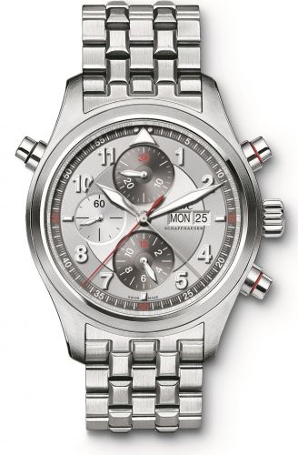 replica IWC - IW3718-05 Pilot's Watch Spitfire Double Chronograph Stainless Steel / Panda / Bracelet watch