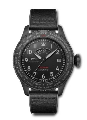 replica IWC - IW3955-05 Pilot’s Watch Timezoner Top Gun Ceratanium watch - Click Image to Close
