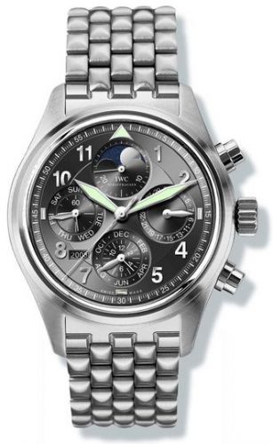 replica IWC - IW3757-06 Pilot's Watch Spitfire Chronograph Perpetual Calendar Stainless Steel / Silver / Sincere watch