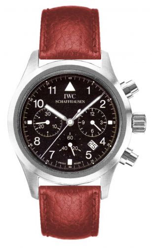 replica IWC - IW3741-07 Pilot's Watch Chronograph Mecaquartz Stainless Steel / Black / Strap watch