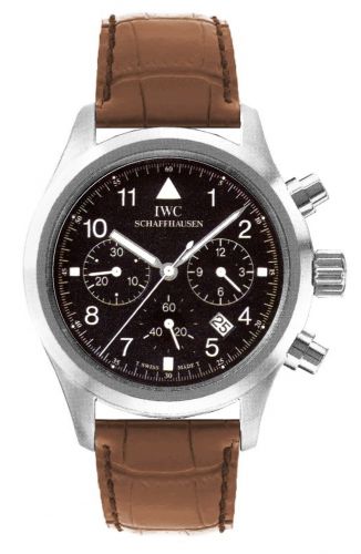 replica IWC - IW3741-05 Pilot's Watch Chronograph Mecaquartz Stainless Steel / Black / Strap watch