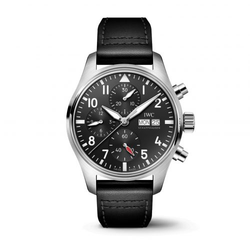 replica IWC - IW3881-11 Pilot's Watch Chronograph 41 Stainless Steel / Black watch