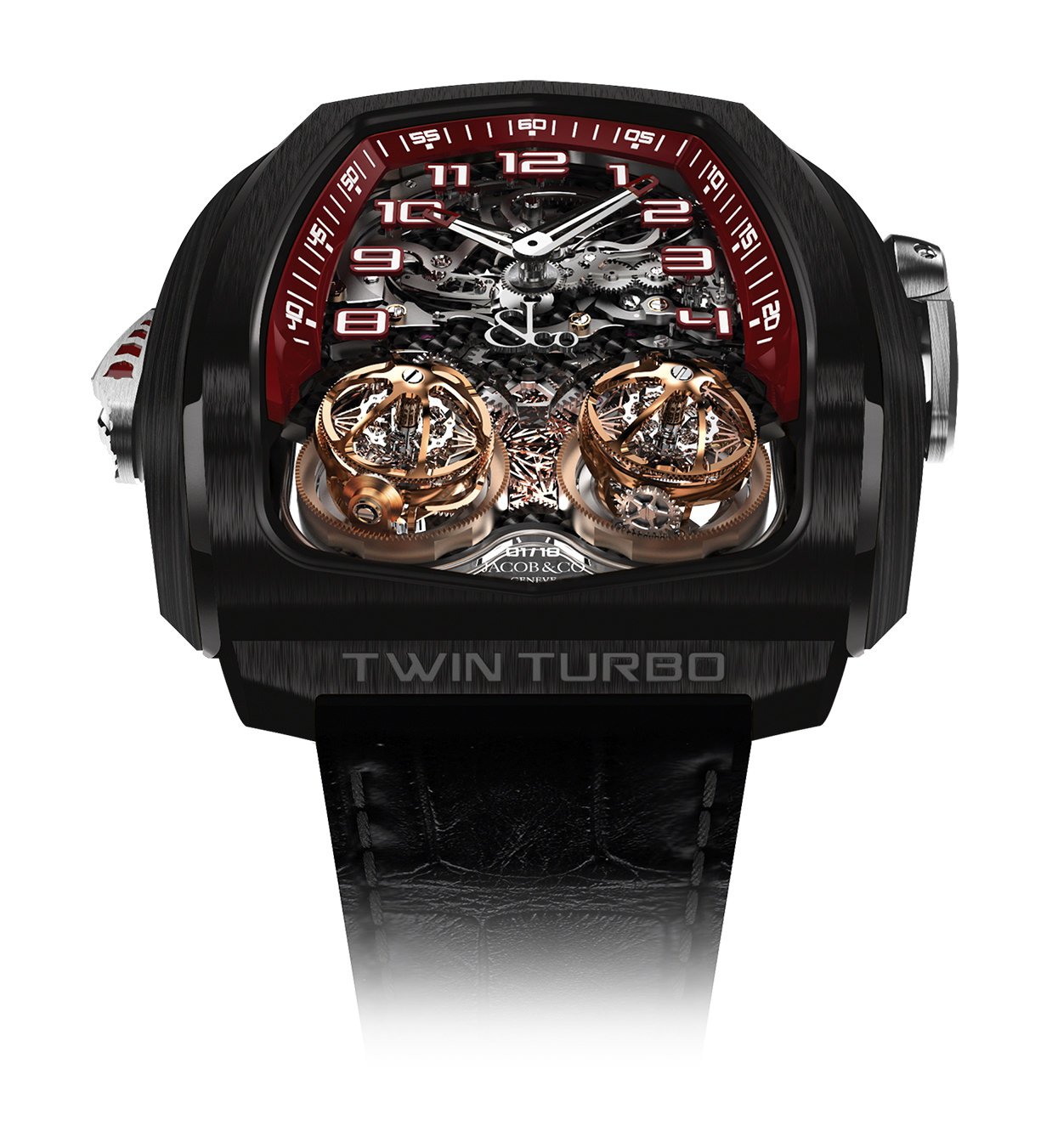 Jacob & Co Twin Turbo Black DLC replica watch TT100.21.NS.NK.C - Click Image to Close