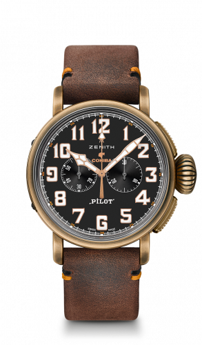 replica Zenith - 29.2432.4069/27.C794 Pilot Type 20 Cohiba Edition Chronograph Bronze / Black watch