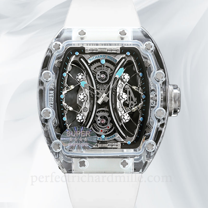 replica Richard Mille RM53-01 Men Automatic Transparent Dial Watch Dot watch - Click Image to Close