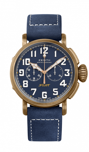 replica Zenith - 29.2430.4069/57.C808 Pilot Type 20 Extra Special Chronograph Bronze / Blue watch