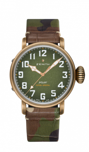 replica Zenith - 29.2430.679/63.C814 Pilot Type 20 Adventure 45mm Bronze / Khaki / Camo watch