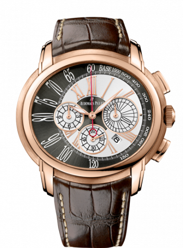 replica Audemars Piguet - 26145OR.OO.D093CR.01 Millenary Chronograph Pink Gold / Brown watch - Click Image to Close