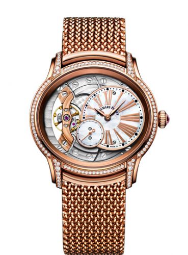 replica Audemars Piguet - 77247OR.ZZ.1272OR.01 Millenary Hand-wound Pink Gold / Mother of Pearl / Bracelet watch - Click Image to Close