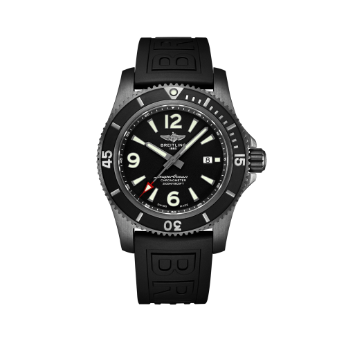 Fake breitling watch - M17368B71B1S1 Superocean II 46 Blacksteel / Black / Rubber / Pin - Click Image to Close