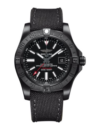 replica Breitling - M3239010.BF04.109W Avenger II GMT Black Steel / Volcano Black / Military watch