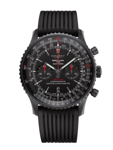 best replica Breitling - MB0128221B1S1 Navitimer 01 46 Blacksteel / Black / Rubber watch