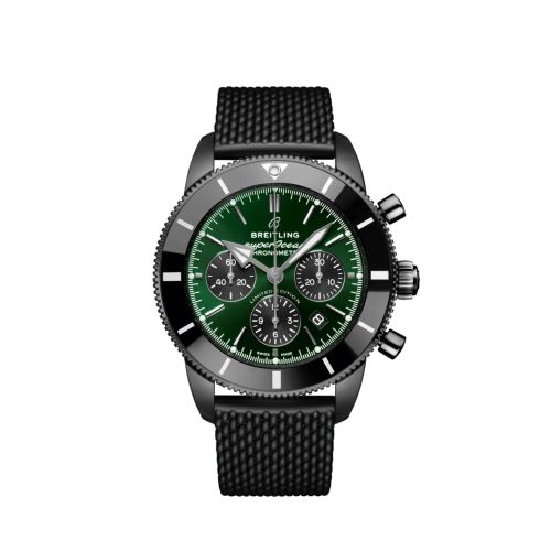 Breitling watch replica - MB01621A1L1S1 Superocean Heritage II B01 Chronograph 44 Blacksteel / Green
