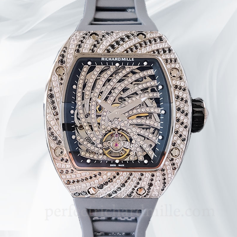 replica Richard Mille RM51-02 Ladies Mechanical Watch Diamond Bezel Rubber Band watch