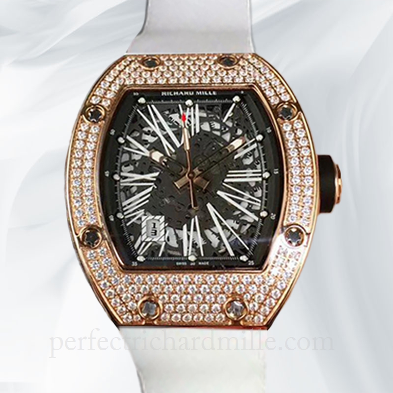 replica Richard Mille RM023 Mechanical Men Transparent Dial Diamond Bezel Watch - Click Image to Close