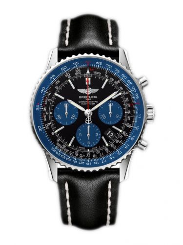 replica Breitling - AB012116/BE09/435X/A20BA.1 Navitimer 01 43 Stainless Steel / Blue Edition / Calf / Pin watch