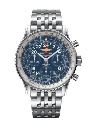 replica Breitling - AB0210B4/C917/447A Cosmonaute Stainless Steel / Blue / Bracelet watch
