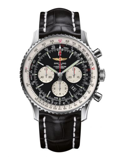 replica Breitling - AB012721/BD09/760P/A20BA.1 Navitimer 01 46 Stainless Steel / Black / Croco / Pin watch