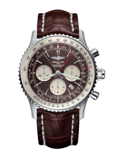 replica Breitling - AB0310211Q1P2 Navitimer Rattrapante Stainless Steel / Panamerican Bronze / Croco / Pin watch