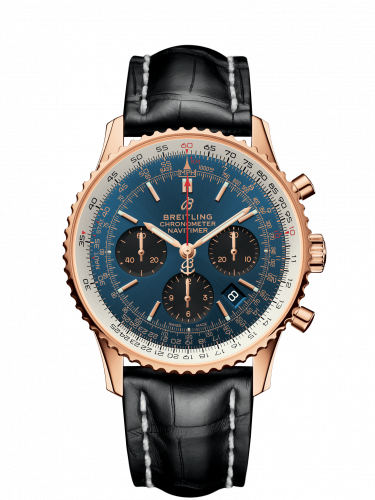 replica Breitling - RB0121211C1P1 Navitimer 1 B01 Chronograph 43 Red Gold / Blue / Croco / Pin watch