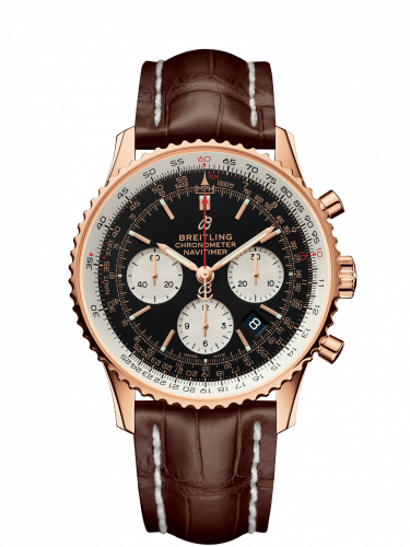 replica Breitling - RB012121.BG76.739P Navitimer 1 B01 Chronograph 43 Red Gold / Black / Brown Croco watch - Click Image to Close