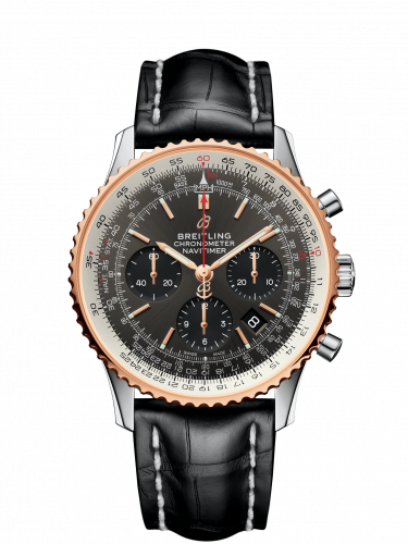 replica Breitling - UB0121211F1P1 Navitimer 1 B01 Chronograph 43 Stainless Steel / Red Gold / Grey / Croco / Pin watch