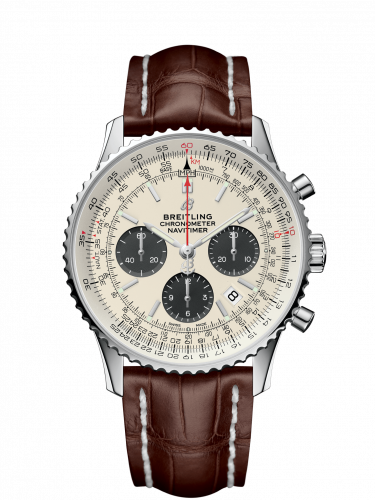replica Breitling - AB0121211G1P1 Navitimer 1 B01 Chronograph 43 Stainless Steel / Silver / Croco / Pin watch