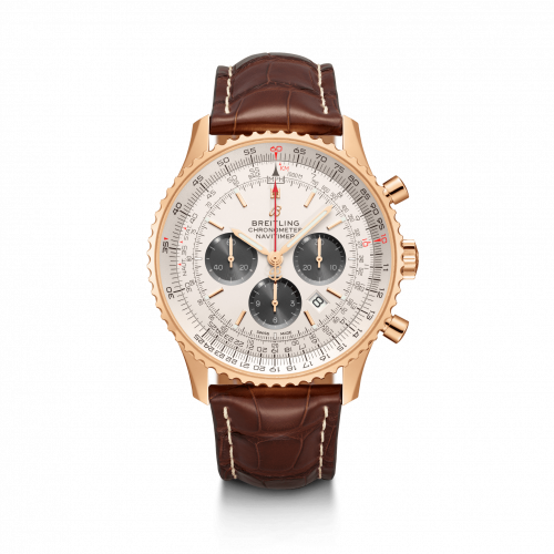 replica Breitling - RB0127121G1P1 Navitimer 1 B01 Chronograph 46 Red Gold / Silver / Croco / Pin watch