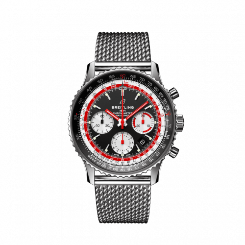 replica Breitling - AB01211B1B1A1 Navitimer 1 B01 Chronograph 43 Stainless Steel / Airline Editions SwissAir / Mesh watch