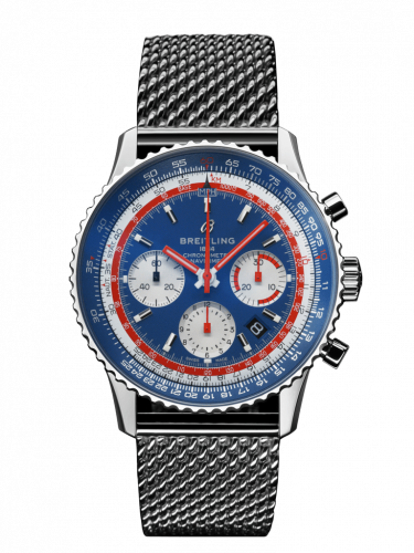 replica Breitling - AB01212B1C1A1 Navitimer 1 B01 Chronograph 43 Stainless Steel / Airline Editions Pan Am / Mesh watch