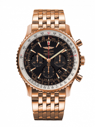 replica Breitling - RB0127E6/BF16/443R Navitimer 01 46 Red Gold / Black / Bracelet watch