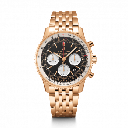 replica Breitling - RB0121211B1R1 Navitimer 1 B01 Chronograph 43 Red Gold / Black / Bracelet watch