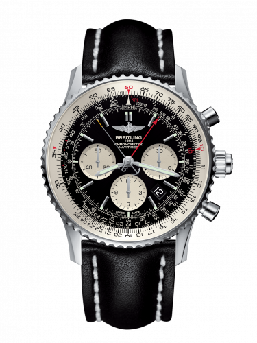 replica Breitling - AB031021/BF77/441X/A20BA.1 Navitimer Rattrapante Stainless Steel / Black / Calf / Pin watch - Click Image to Close