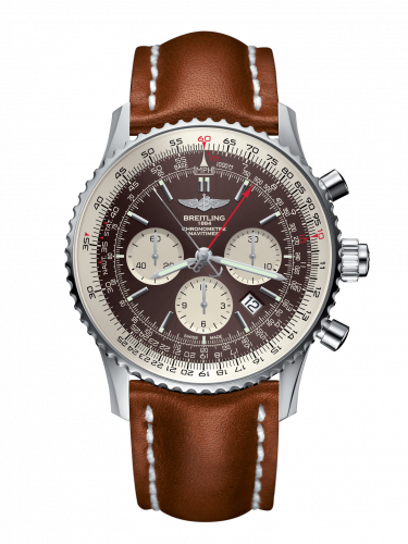 replica Breitling - AB031021/Q615/440X/A20D.1 Navitimer Rattrapante Stainless Steel / Panamerican Bronze / Calf / Folding watch