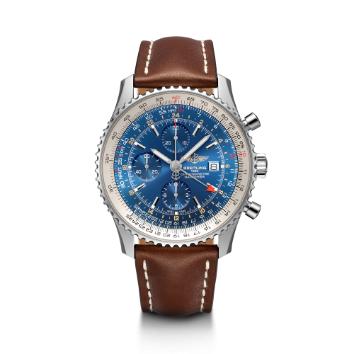 replica Breitling - A24322121C1X2 Navitimer World Stainless Steel / Blue / Calf / Pin watch