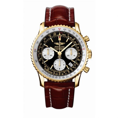 replica Breitling - K2332212/B634 Navitimer Yellow Gold / Black watch - Click Image to Close