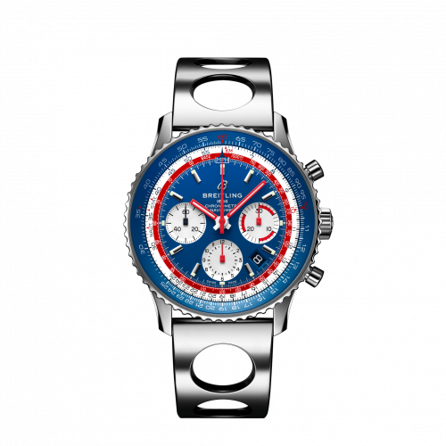 replica Breitling - AB01212B1C1A2 Navitimer 1 B01 Chronograph 43 Stainless Steel / Airline Editions Pan Am / Air Racer watch - Click Image to Close