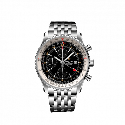 replica Breitling - A24322121B2A1 Navitimer 1 Chronograph GMT 46 Stainless Steel / Black / Bracelet watch