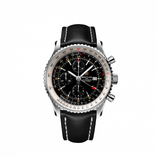 replica Breitling - A24322121B2X1 Navitimer 1 Chronograph GMT Stainless Steel / Black / Calf / Pin watch