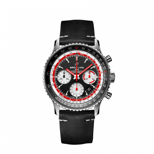 replica Breitling - AB01211B1B1X2 Navitimer 1 B01 Chronograph 43 Stainless Steel / Airline Editions SwissAir / Calf / Folding watch