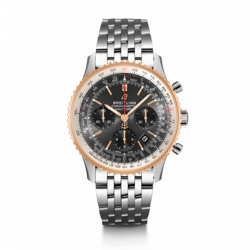 replica Breitling - UB0121211F1A1 Navitimer 1 B01 Chronograph 43 Stainless Steel / Red Gold / Grey / Croco / Pin watch