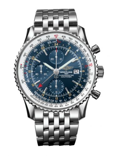 replica Breitling - A2432212.C651.443A Navitimer World Stainless Steel / Blue / Bracelet watch