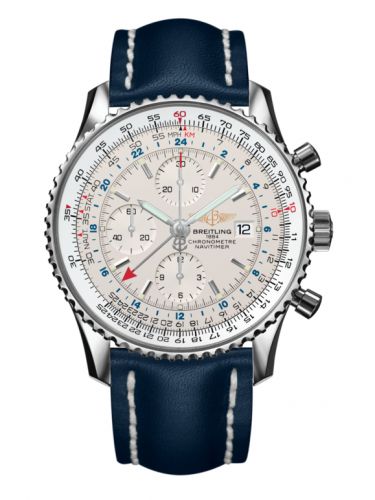 replica Breitling - A2432212/G571/101X/A20BA.1 Navitimer World Stainless Steel / Silver / Calf / Pin watch - Click Image to Close