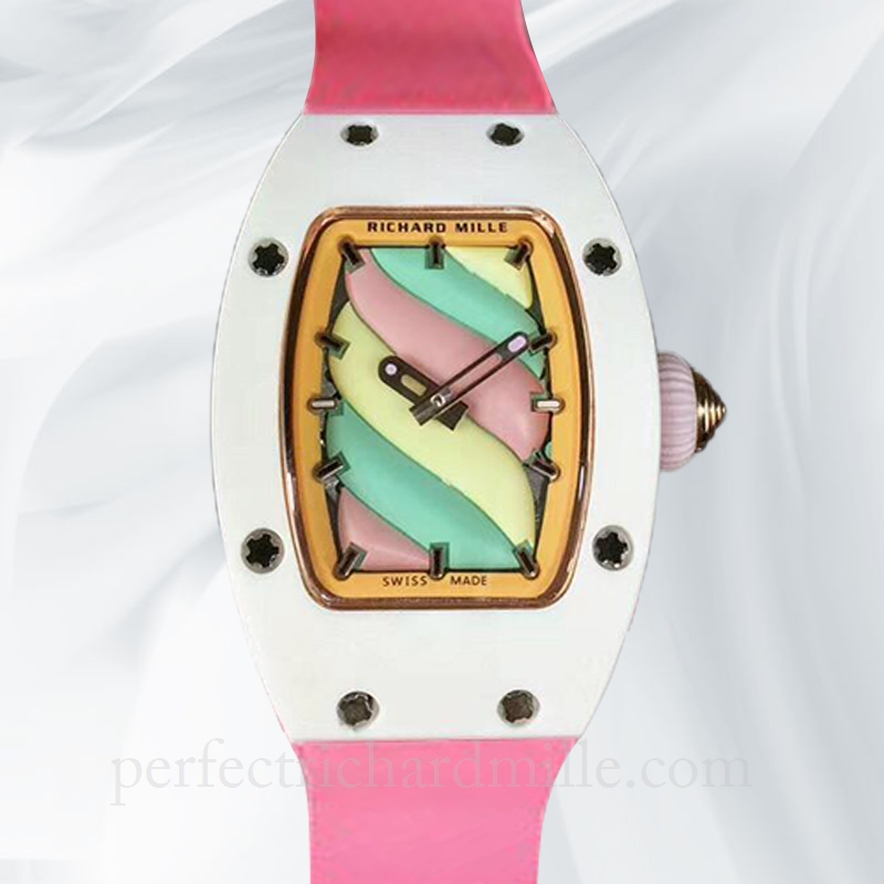 replica Richard Mille RM07-03 Ladies Mechanical Ceramics Bezel Watch Candy Dial watch